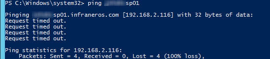 Can't ping the first cache host from our new server. There's something blocking ICMP.