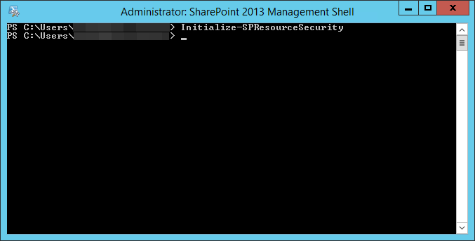 Running Initialize-SPResourceSecurity. If it works there should be no output.