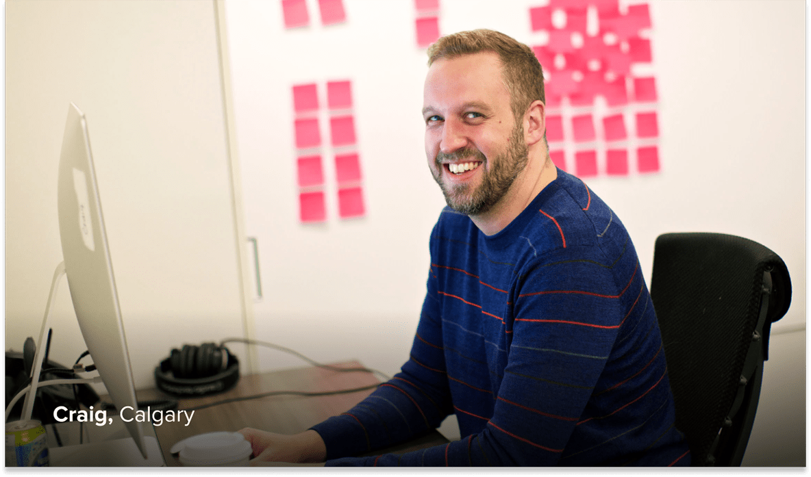 Craig in the Calgary office